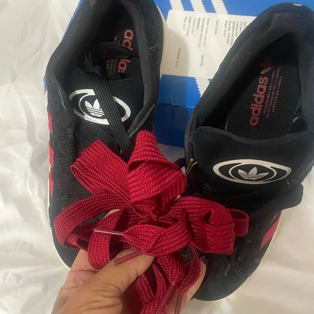 Adidas Black and Red Sneakers for Women and Men